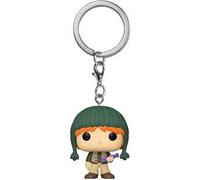 Funko Pop! Keychain: Harry Potter Holiday - Ron Weasley 1- Mini Figura in Vinile da Collezione novità Portachiavi - Riempitivi per Calze - Idea Regalo - Merchandising Ufficiale - Movies Fans