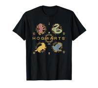 Harry Potter Gold Spark Hogwarts Emblem Maglietta