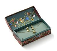 Harry Potter - Quidditch Gift Box with cute Golden Snitch Necklace ... NUOVO