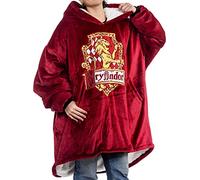 Harry Potter: Gryffindor - Coperta oversize con cappuccio, comoda, morbida, calda, con cappuccio, per uomini e donne, con fodera in pile Sherpa e tasche