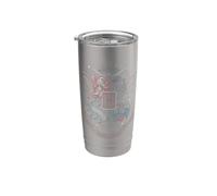 Harry Potter Hand Drawn Hogwarts Shield Bicchiere termico in acciaio inox doppia parete
