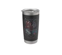 Harry Potter Hand Drawn Hogwarts Shield Bicchiere termico in acciaio inox doppia parete