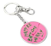 Harry Potter Happee Birthdae Harry Cake Portachiavi, Rosa Con Dettagli Verdi, Taglia unica