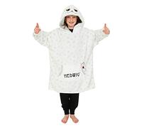 Harry Potter Hedwig - Felpa con cappuccio oversize in pile, per ragazze e ragazzi, colore: bianco