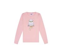 Harry Potter Hedwig - Maglietta a maniche lunghe, da bambina, a maniche lunghe, colore: Rosa, Colore: rosa., 158/164 cm