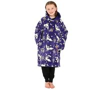 Harry Potter Hedwig Take Me Back To Hogwarts, felpa con cappuccio da ragazza, in pile, oversize, blu