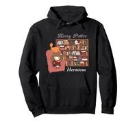 Harry Potter Hermione And Crookshanks Library Felpa con Cappuccio