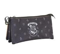 Harry Potter Hogwarts-Astuccio Triplo FAN, Nero, 23 x 11 cm