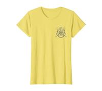 Harry Potter Hogwarts Badge Wands Maglietta, Donna, Limone, XL