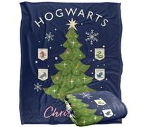 Harry Potter Hogwarts Christmas Tree Coperta super morbida al tatto setoso - 152 x 127 cm