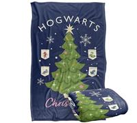 Harry Potter Hogwarts Christmas Tree Coperta super morbida al tatto setoso - 91 x 147 cm