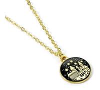 Harry Potter Collana ufficiale del castello di Hogwarts color oro, Misura unica, Zinco, Nessuna pietra preziosa