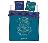 Parure da letto matrimoniale reversibile Harry Potter, copripiumino 240 x 220 cm e 2 federe 63 x 63 cm, 100% poliestere