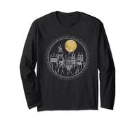 Harry Potter Hogwarts Full Moon Line Art Maglia a Manica
