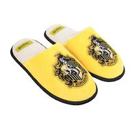 Harry Potter Hogwarts Hufflepuff Yellow House Slippers, Comode pantofole unisex per adulti, M, multicolore, Giallo, 39/40 EU
