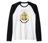 Harry Potter Hogwarts School Emblem Maglia con Maniche Raglan