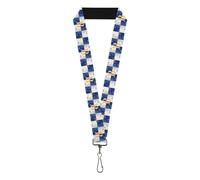 Harry Potter Lanyard, Harry Potter Butterbeer Logo Checker White Blue Yellow, El