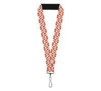 Harry Potter Lanyard, Harry Potter Finest Butterbeer Logo and Mug Checker Red Wh