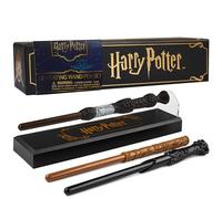 Harry Potter Levitazione Penna Bacchetta, 3 Pacco Magico Inchiostro Nero Penna a Sfera con Supporto Magnetico, Dumbledore Hermione Regalo Hogwarts (Multi 3 Pz)