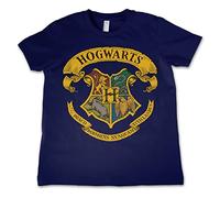 Harry Potter Licenza Ufficiale Hogwarts Crest Bambino Maglietta - Blu Scuro 5/6 Anni