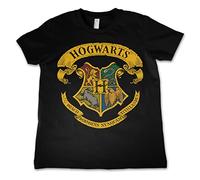 Harry Potter Licenza Ufficiale Hogwarts Crest Bambino Maglietta - Nero 9/10 Anni