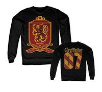 HARRY POTTER Licenza Ufficiale Inked Hogwarts Crest Felpa (Nero) Large