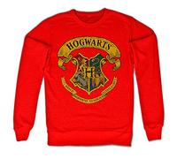 HARRY POTTER Licenza Ufficiale Inked Hogwarts Crest Felpa (Rosso) X-Large