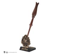 Cinereplicas Harry Potter - Penna bacchetta Luna Lovegood con supporto e segnalibro lenticolare - Licenza ufficiale