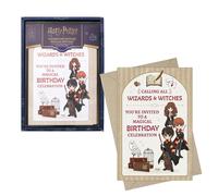 Harry Potter Magical Wizards & Streghe Compleanno Invito & Busta Scatola Set