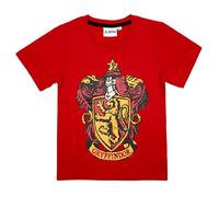 Harry Potter Maglietta ragazzo ragazza Hogwarts Grifondoro, Colore: rosso, 8 anni