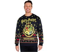 Harry Potter Maglione Uomo Invernale M-2XL, Hogwarts Maglioni di Natale Morbido, Resistente e Caldo, Idea Regalo Uomo (XL, Blu Marine)