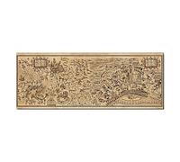 Harry Potter Mappa del mondo magico Poster Potteres Vintage Canvas Painting Prints Modular Wall Art Immagine HD per la sala di lettura Home Decor-30x90cm No Frame