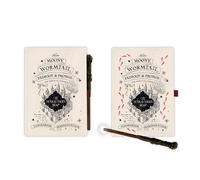 Harry Potter Marauders Map A5 premium notebook + wand pen