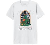 HARRY POTTER Mehapomts414 T-Shirt, Bianco, L Uomo