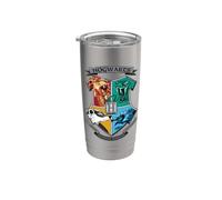 Harry Potter Mosaic Hogwarts Shield Bicchiere termico in acciaio inox doppia parete