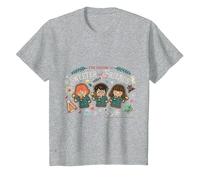 Harry Potter Nuovo Design 2025 più Dolce con Gli Amici Maglietta, Bambini, Grigio Melange, 12 Anni