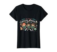 Harry Potter Nuovo Design 2025 più Dolce con Gli Amici Maglietta, Donna, Nero, XL