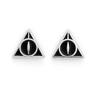 HARRY POTTER - ORECCHINI A LOBO DONI DELLA MORTE PLACCATI IN ARGENTO