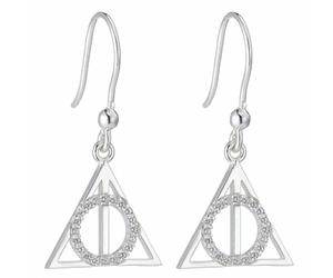 Harry Potter Orecchini pendenti in argento Sterling con cristalli e i doni della morte