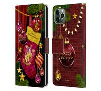 HARRY POTTER ORNAMENTI NATALIZIE CUSTODIA COVER A PORTAFOGLIO PER APPLE iPHONE