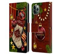 HARRY POTTER ORNAMENTI NATALIZIE CUSTODIA COVER A PORTAFOGLIO PER APPLE iPHONE