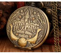 Harry Potter Orologio Tasca Bronzo Perle + Scatola E Custodia Nuova