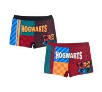 Harry Potter Pantaloncini Bagno per Ragazzo, 2 Paia di Boxer da Bagno, Costume da Bagno Hogwarts per Ragazzi, Taglia 12 Anni | Multicolore