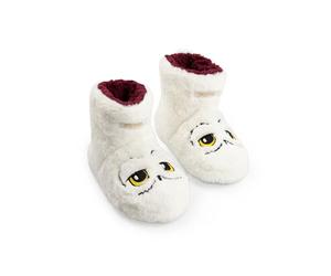 Harry Potter Pantofole bianche a vita alta Hedwig per bambine | Abbigliamento da casa soffice per il comfort in casa | Perfette per le serate al cinema | Calzature per bambini