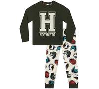 Harry Potter Pigiama Bambino, Pigiama Ragazzo Hogwarts, Pigiami Bambini Hogwarts, Set Pigiami Ragazzo Manica Lunga, Verde 8-9 Anni