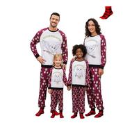 Harry Potter Pigiama di Natale per Famiglie, Set Coordinati con la Civetta Hedwig, Set Pigiama di Natale per Coppie e Bambini, Pigiama Unisex per Neonati/Bambini/Ragazze/Ragazzi/Donne/Uomini