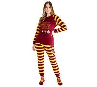 Harry Potter Pigiama Donna Invernale in Pile con Calze Morbide Grifondoro (Rosso/Giallo, M)