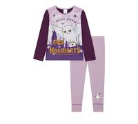 Harry Potter Pigiama per Ragazze, Set da 2 Pezzi a Maniche Lunghe con Edvige, Lilla, età 5-6 Anni