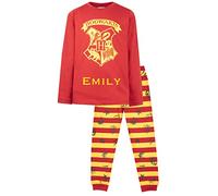 Harry Potter - Pigiama Personalizzato Harry Potter per Bambini - Pigiama a Maniche Lunghe e Pantaloni Lunghi - 100% Cotone - Merchandise Ufficiale Harry Potter - PJ con Nome Personalizzato