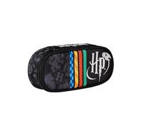 Harry Potter Portapenne Scuola ROUND PLUS Astuccio Scuola Monozip con Organizer Interno, Passanti Elastici - Accessori Zaino - Bambino